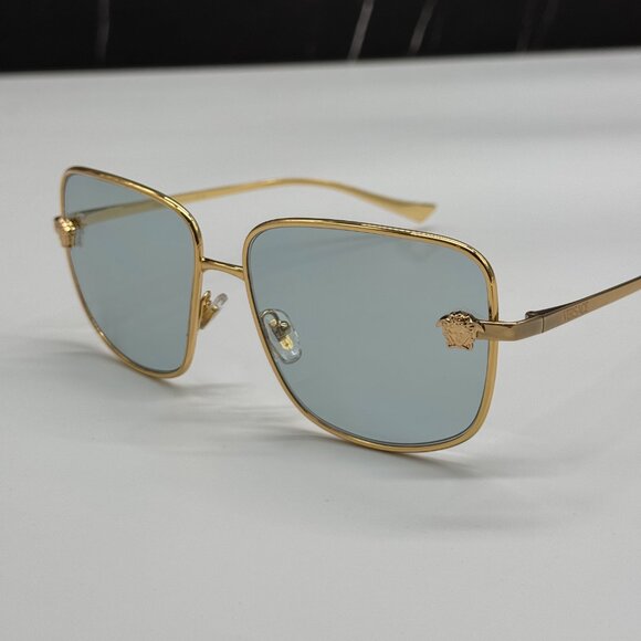 NEW VERSACE VE2282 1002/9C WOMEN SUNGLASSES GOLD/BLUE VE2282 10029C EYEWEAR main image 5